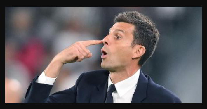 Thiago Motta durante una conferenza stampa prima della partita Juventus-Benfica, fase a gironi di Champions League.