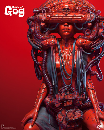 The Oracle (red) The art of Pascal Blanché original art statue by House of Gog 1080 x 1350 011A.jpg