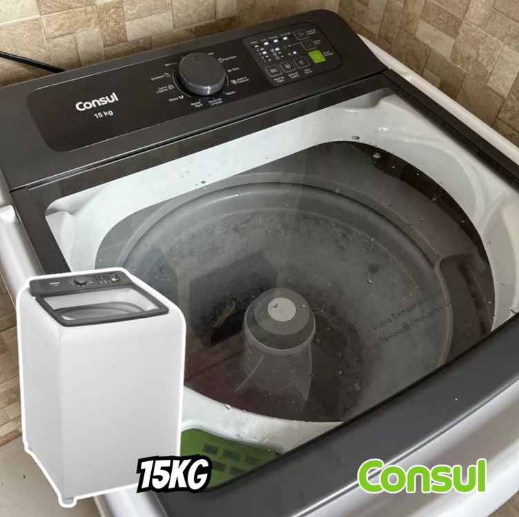 Máquina De Lavar Cwn15ab 15kg Branca Consul Cor Branco