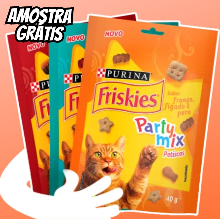 Amostra Grátis Purina Friskies Party Mix®