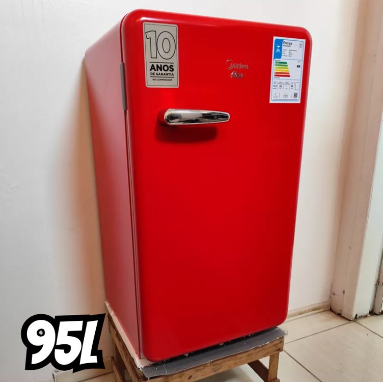 Frigobar Retrô Vermelho Rubi Midea