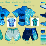 beach bro's pristine azure beach shirt design for VU ish with refs