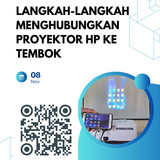 Langkah Langkah Menghubungkan Proyektor HP ke Tembok