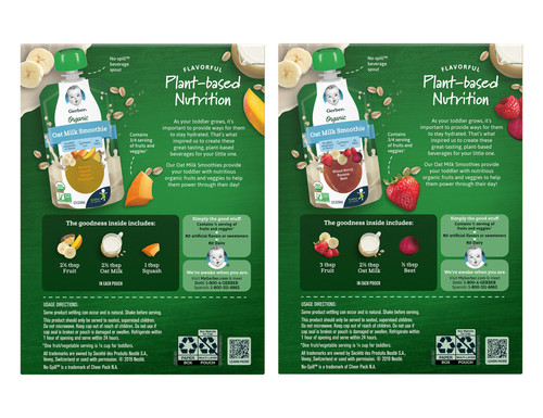 Gerber Organic Oat Smoothie Variety Pack 2