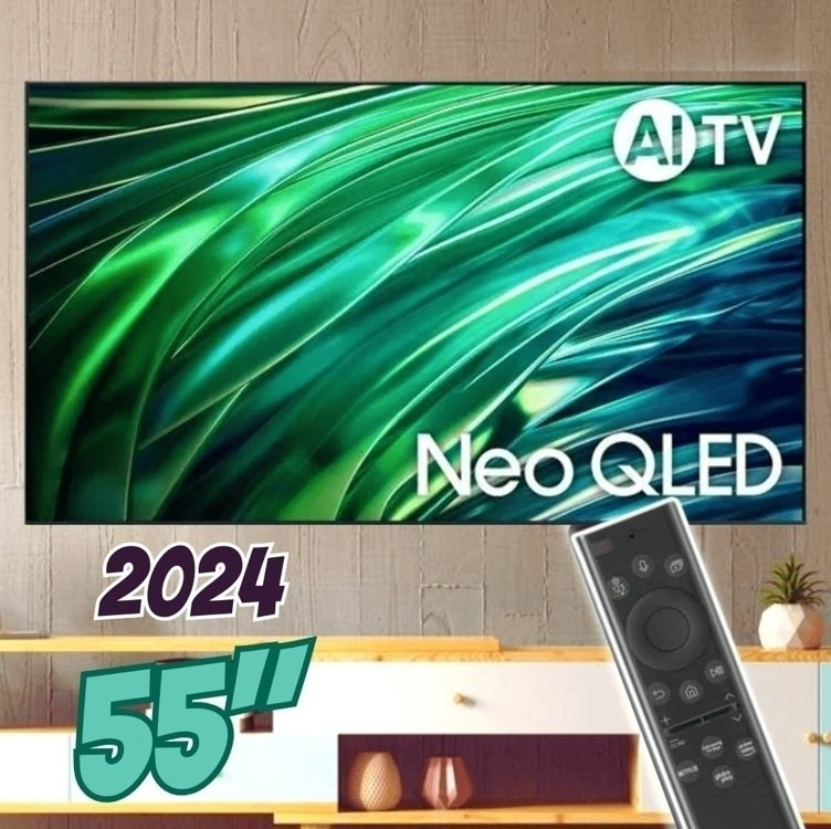 Samsung AI TV 55″ Neo QLED 4K 55QNX1D 2024, Processador com AI, Upscaling 4K, Mini LED, Painel 120hz, AI Energy Mode, Alexa built in