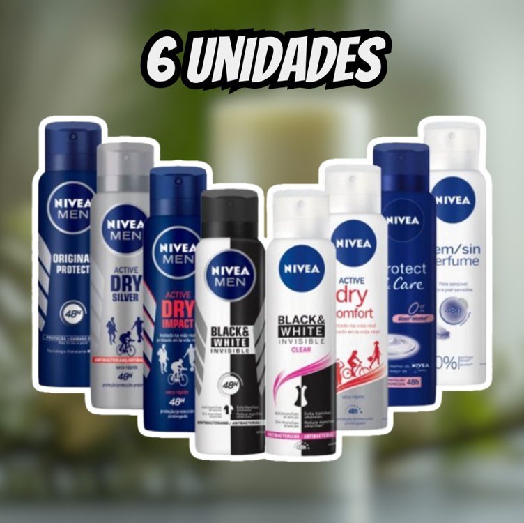 Desodorante Antitranspirante Aerossol Nivea – 150ml 6 Unidades