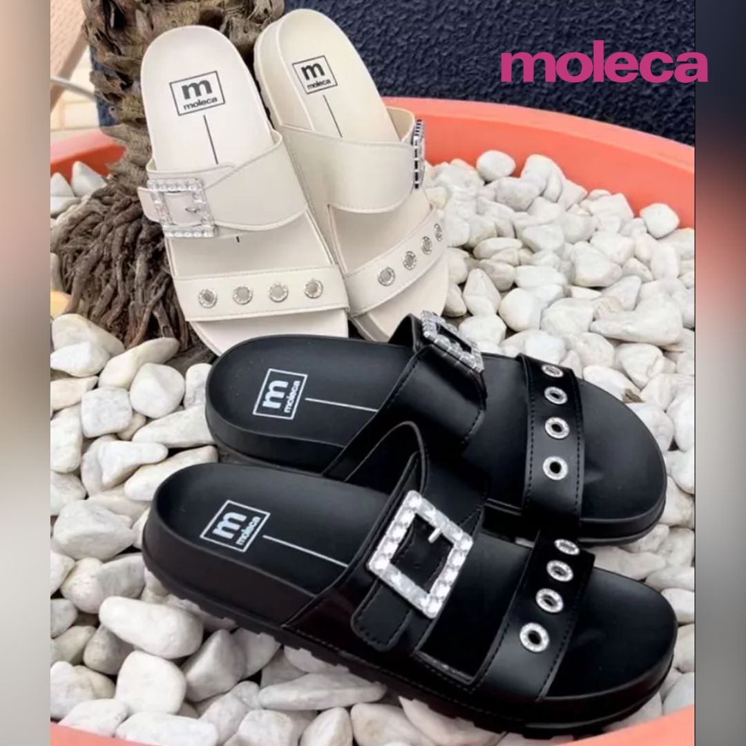 Sandalia Birken Papete Rasteira Conforto Original Moleca