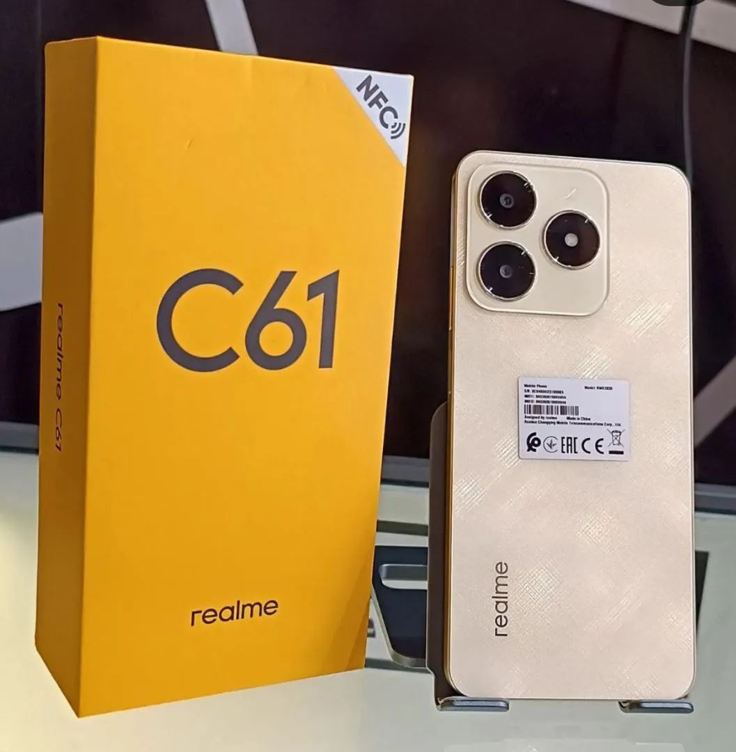 Celular Realme C61 128/4 | Resistente como Aço | Smartphone 4G, ROM Global, Processador Unisoc Tiger T612, Carregador 5000mAh