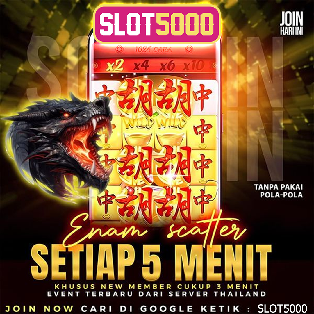 Slot5000: Situs Slot Terpercaya Gacor Sampai Tanggal Tua