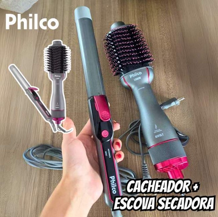 Kit Philco Pkt3000 Advance Íons Tourmaline Cor Cinza Bivolt