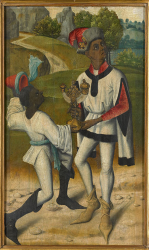Unknown Бальтазар, один из трех королей, со слугой, 1483, 40 cm х 24 cm, Дерево, масло