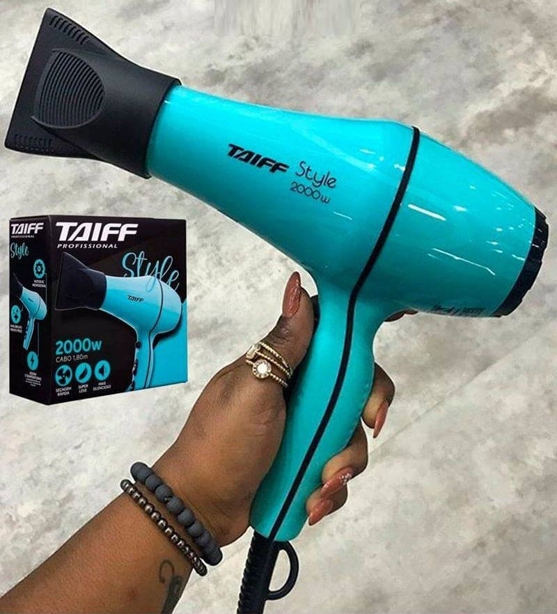 Secador De Cabelo Taiff Style Azul Tiffany 2000w – 127v