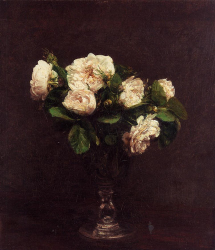 Fantin Latour Henri White Roses