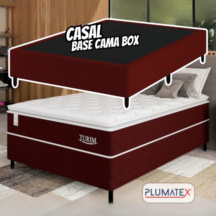 Base Cama Box Casal Plumatex 25x138x188cm – Turim