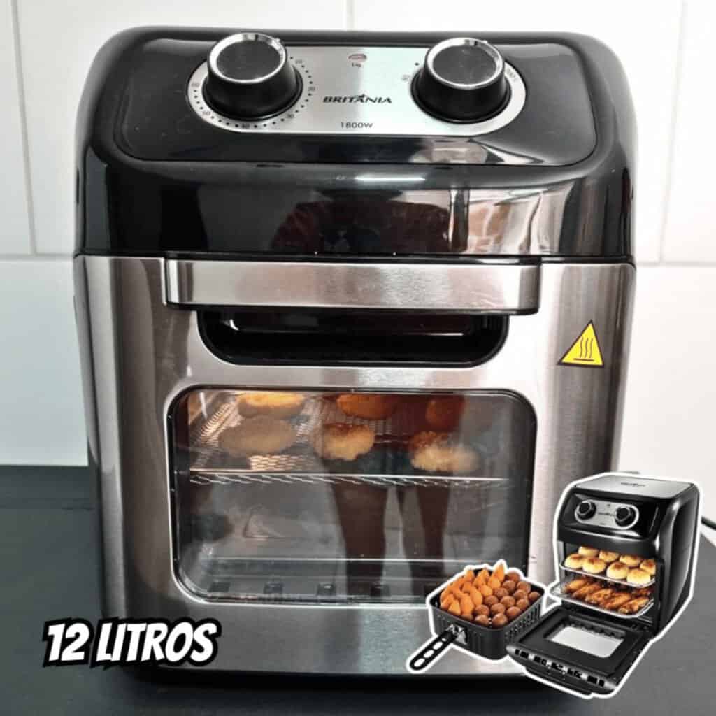 Air Fryer Oven Britânia BFR2300P 3 em 1 12L 1800W