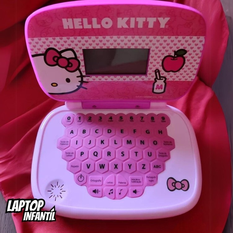 Laptop Candide Infantil Educativo Hello Kitty Bilíngue 5912 Colorido