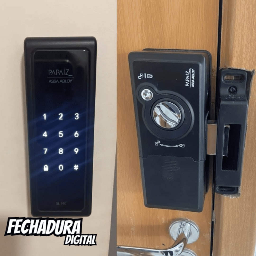 Fechadura Digital Eletronica Senha Sobrepor Papaiz Sl140