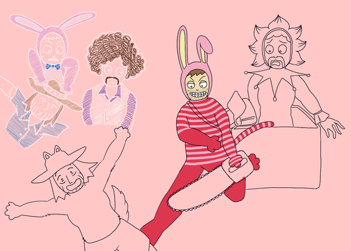 Popee the Performer x BBR2 characters: outfit and art style wip1.png