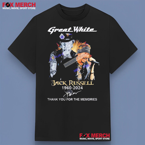 Great White Jack Russell 1960 2024 Signatures Graphic T Shirt.jpg