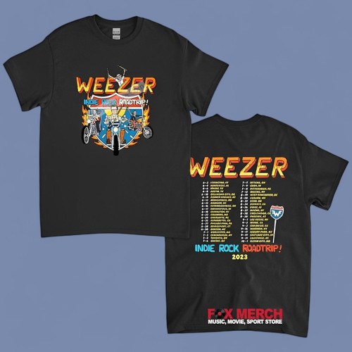 Weezer Indie Rock Roadtrip Tour 2023 Music T Shirts.jpg