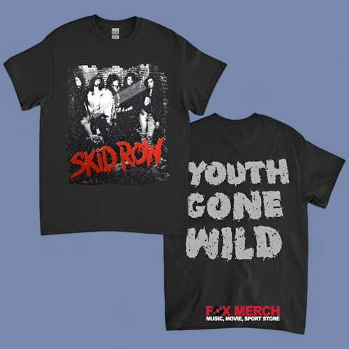 Vintage Skid Row Rock Concert Tour 1989 Unisex T Shirts.jpg