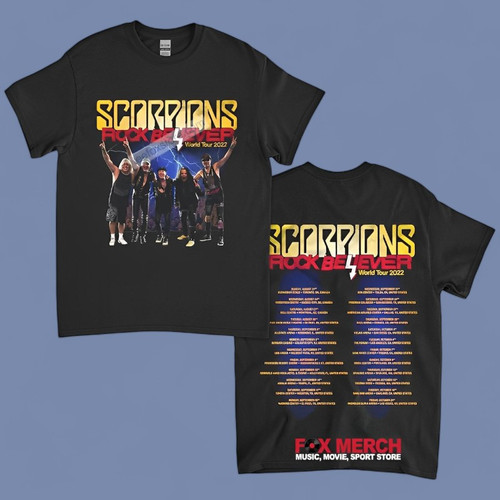Thunder Scorpions Rock Believer Tour 2022 Music T Shirts.jpg