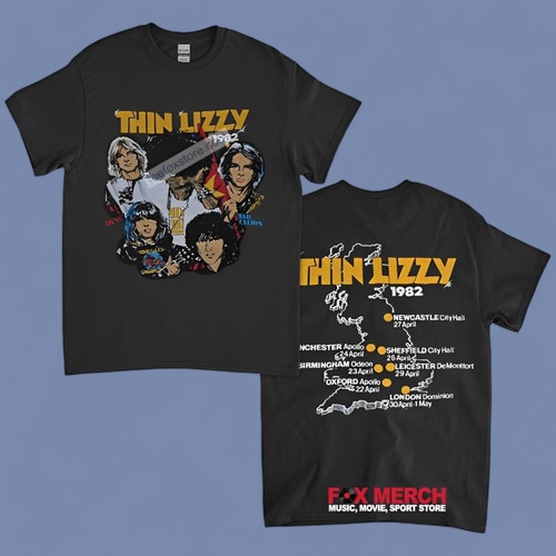 Vintage Thin Lizzy Tour 1982 Concert T Shirts.jpg
