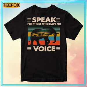 Speak For Those Who Have No Voice Elephant Retro T Shirt 300x300.jpg