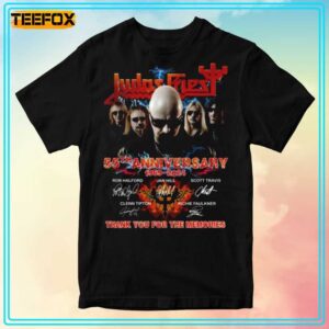 Judas Priest 55th Anniversary Signatures T Shirt 300x300.jpg