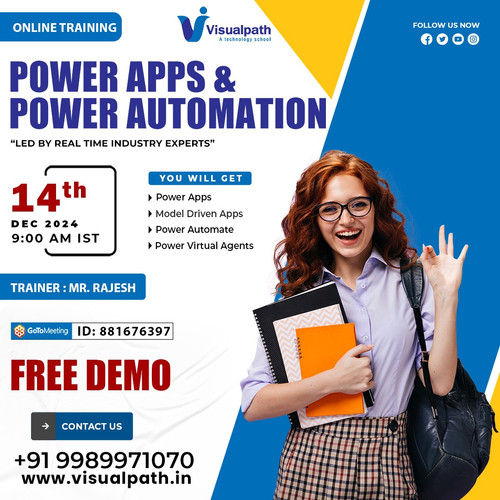 🌟Join Our Free Demo on PowerApps and Power Automate Training!🌟
🚀Experience the power of automation and app creation firsthand. 
✨Discover how this training can transform the way you work!
💡In the free demo, you’ll get a glimpse of:
✅ A comprehensive overview of PowerApps and Power Automate fundamentals
✅ Techniques to create custom apps effortlessly—no coding needed
✅ Insights on automating workflows for smooth operations
✅ Integration tips to connect Power Platform with other essential tools
📅 Batch Details
👉GoToMeeting Link: https://meet.goto.com/881676397
👉Attend an Online Free Demo On Power Apps and Power Automation by Mr. Rajesh.
🗓️Batch on 14 December 2024 @9:00 AM IST.
📞Contact us: +91 9989971070
💬WhatsApp: https://www.whatsapp.com/catalog/919989971070
🌐Visit: https://www.visualpath.in/online-powerapps-training.html
