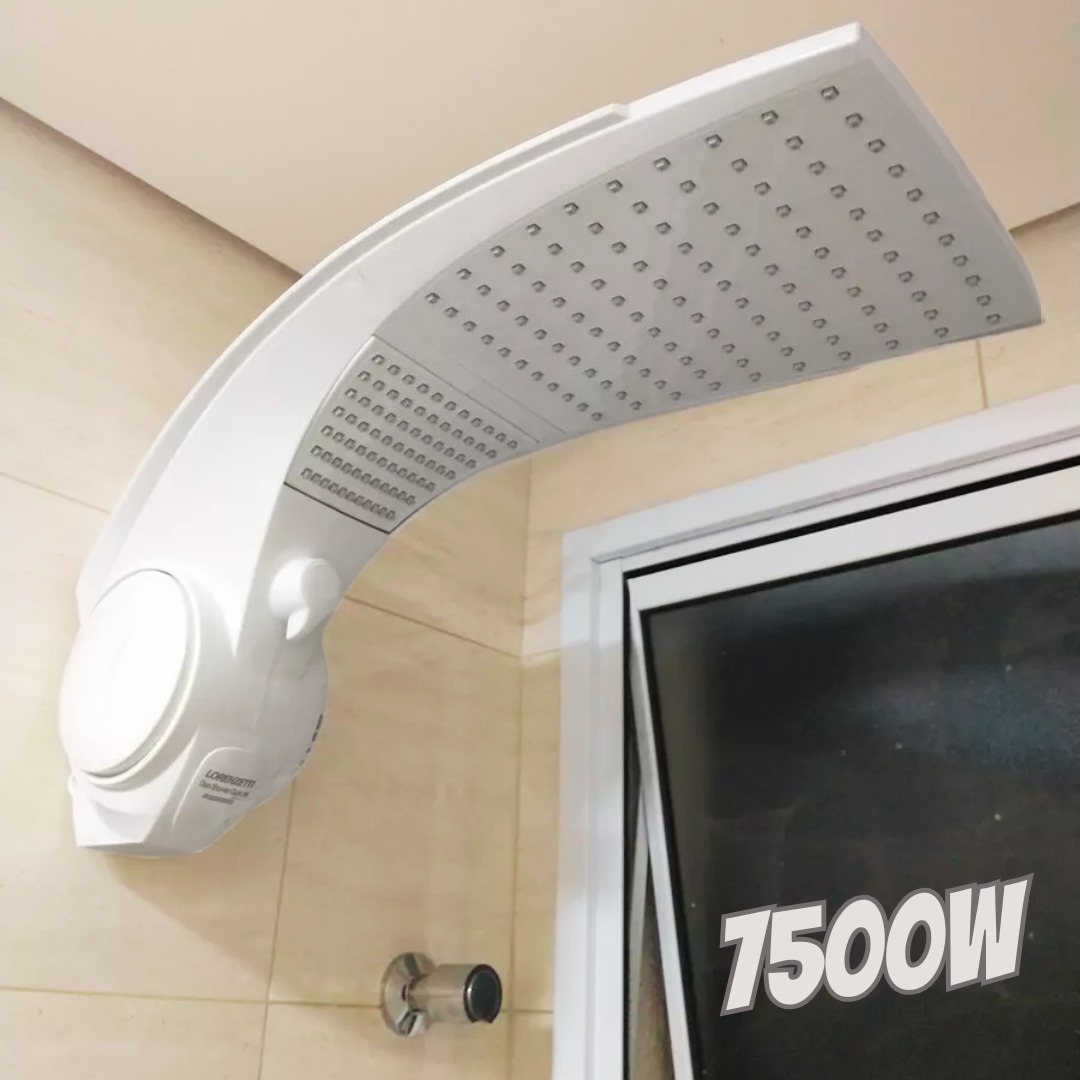 Lorenzetti chuveiro elétrico de parede duo shower quadra multitemperaturas branco 7500W 220V