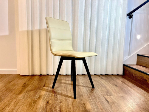 Sydney Armless Dining Chair - Cream PU Leather, High Back, Upholstered.jpg