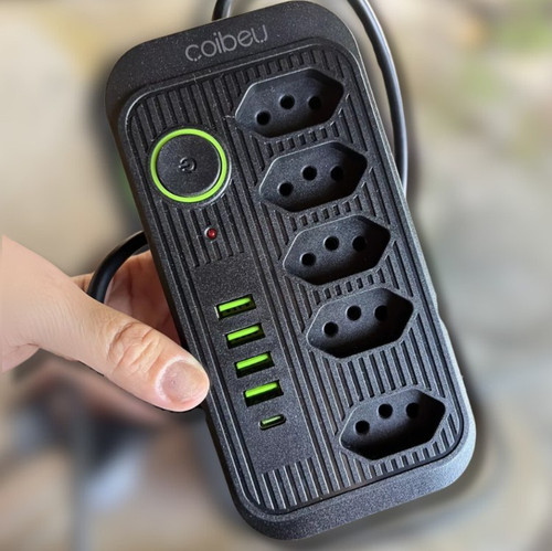 Extensão 5 Tomadas E 4 Usb 1 Pd Led Bivolt Power 110v.jpg