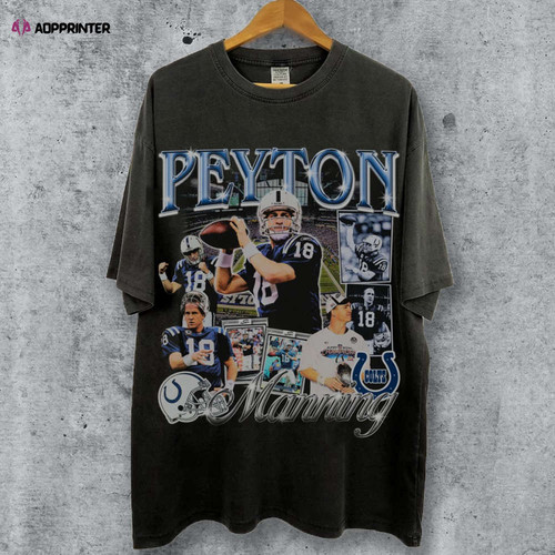 vintage 90s peyton manning t shirt peyton manning tee retro peyton manning tshirt football t shirt s.jpg