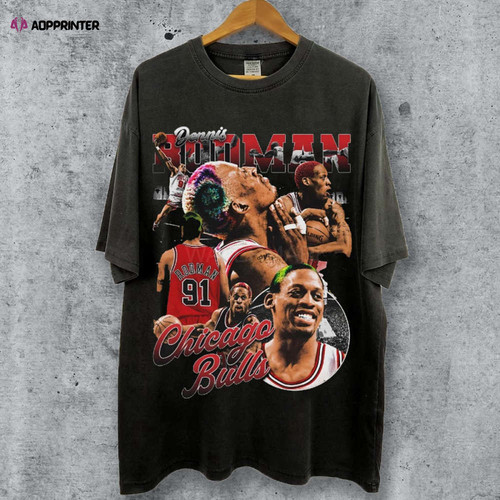 dennis rodman 90s bootleg t shirt dennis rodman vintage basketball t shirt gift for basketball fan g.jpg