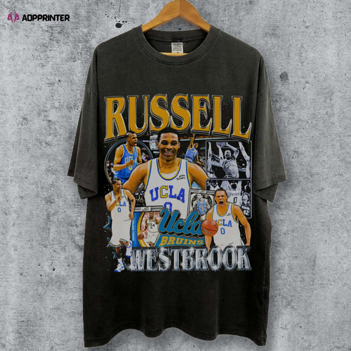 vintage 90s basketball bootleg style t shirt russell westbrook okc graphic tee retro basketball shir.jpg