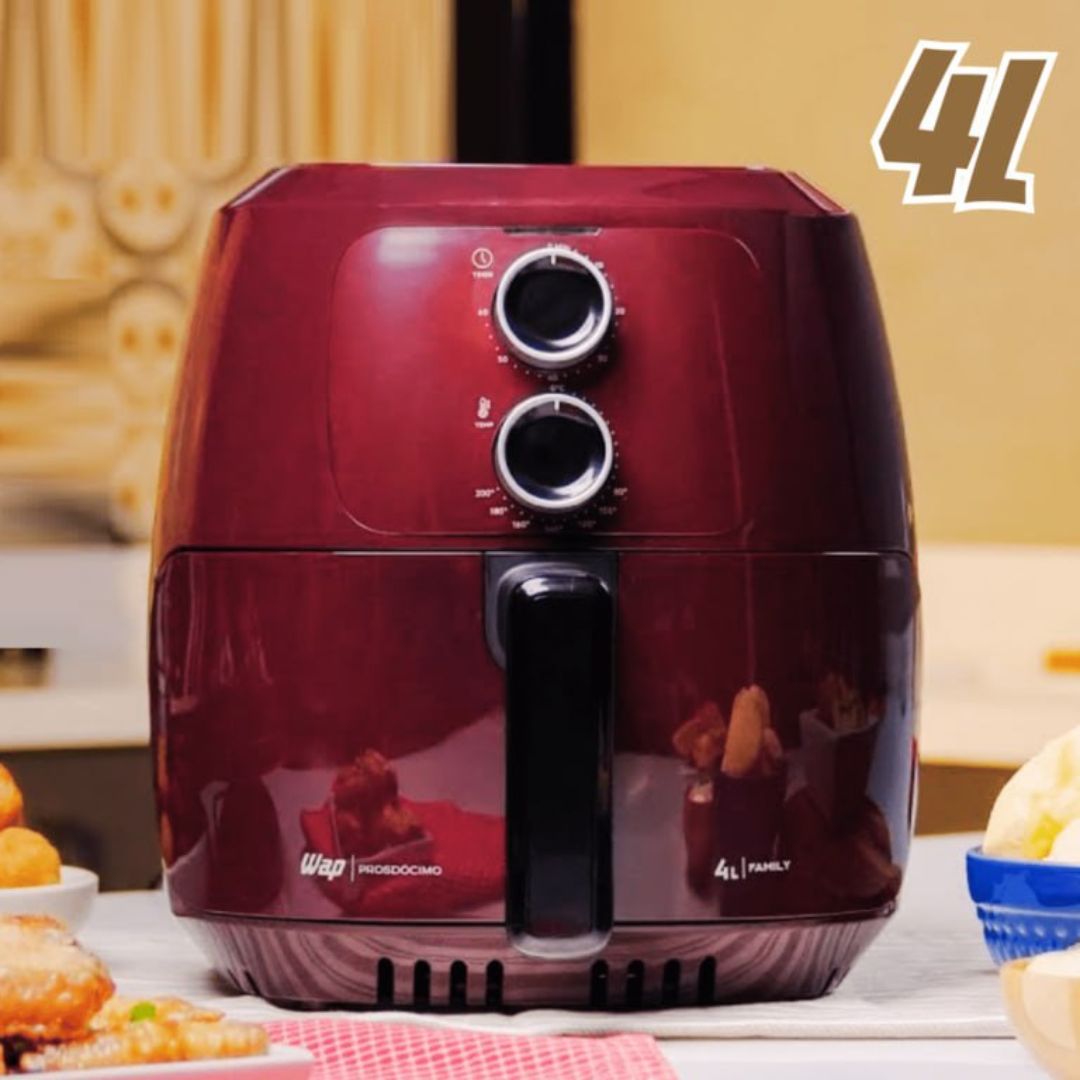 Fritadeira Elétrica Air Fryer Wap Family 4l Vermelha