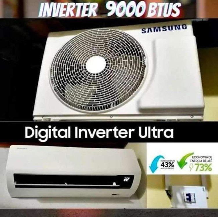 Ar-condicionado Split Samsung Digital Inverter Ultra Connect Ai 9.000 Btus Frio Ar09dyfzawknaz