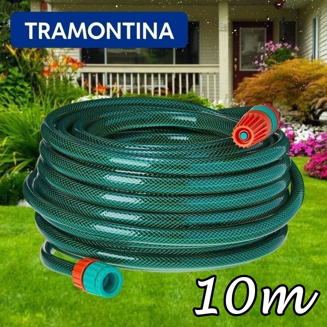 Tramontina Mangueira Flex Com Engates Rosqueados E Esguicho Em Pvc Verde 10 M