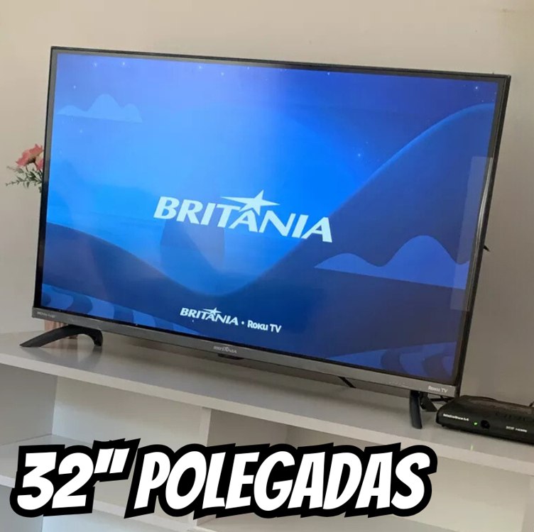 Smart Tv Britânia 32” Btv32g7pr2csgblh Hd Led Hdmi Roku Tv