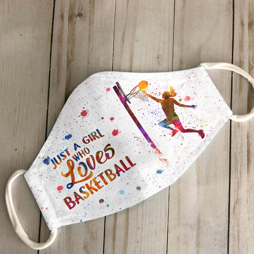 Just A Girl Loves Basketball EZ12 0107 Face Mask W 1