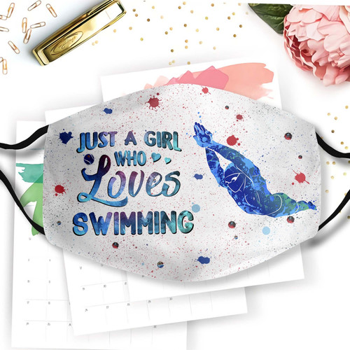 Just A Girl Who Loves Swimming EZ12 1208 Face Mask 2