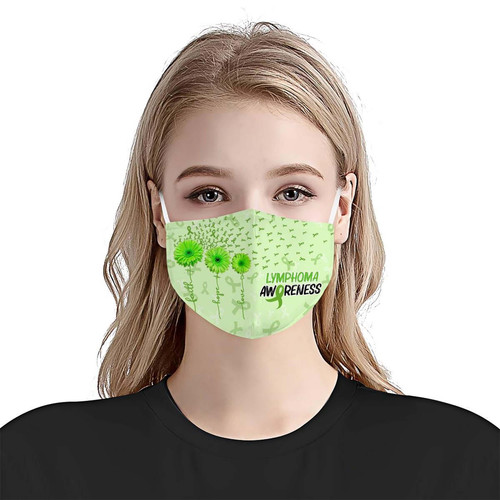 Lymphoma Awareness Faith Hope Love EZ03 0405 Face Mask 1