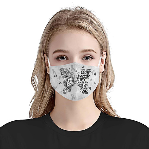 Lung Cancer Awareness Buffterfly Journey EZ01 2804 Face Mask 1