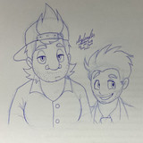 Bill Newton and Barry Steakfries redraw from March 2021 wip