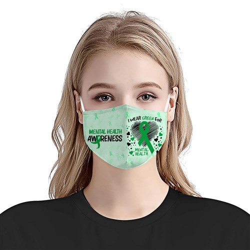 Mental Health Awareness I Wear EZ10 0405 Face Mask 1