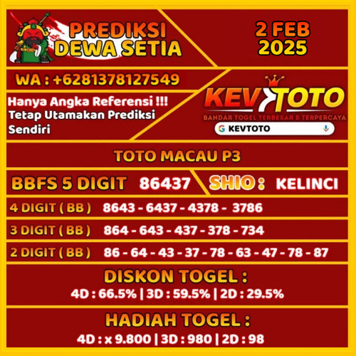 Prediksi Togel 4D Toto Macau P3 Minggu 2 Februari 2025.jpg