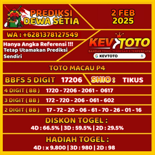 Prediksi Togel 4D Toto Macau P4 Minggu 2 Februari 2025.jpg