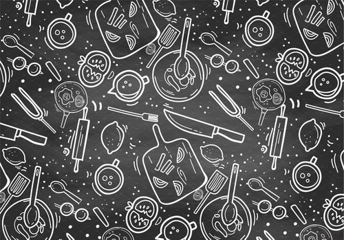 Chalkboard Cooking Pattern Vector.jpg