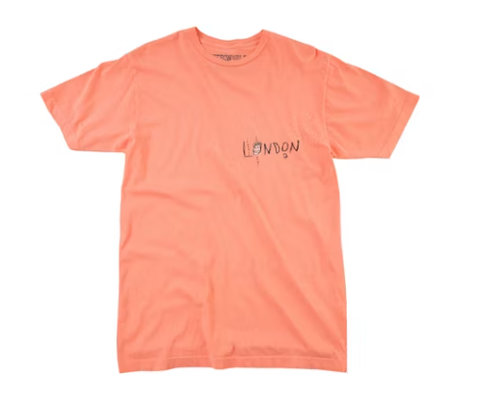 Travis Scott Astroworld Tour London Wish You Were Here T Shirt Salmon 1.png